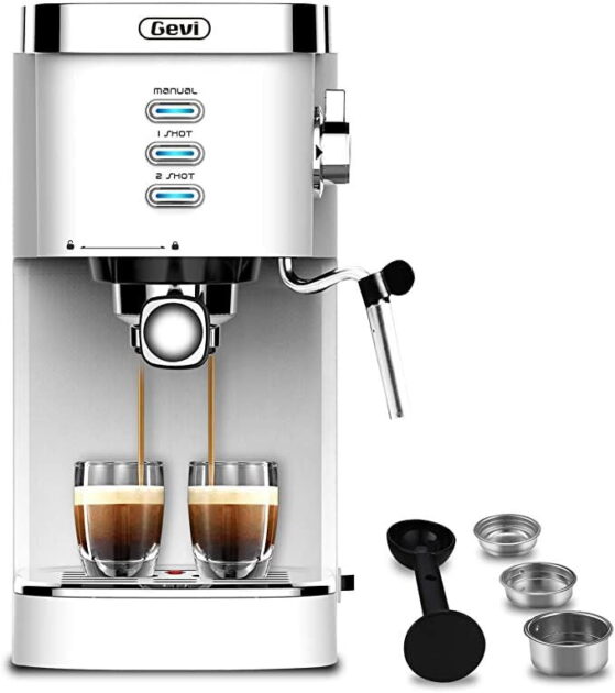 6.Gevi 20 Bar Espresso Machine with Frother